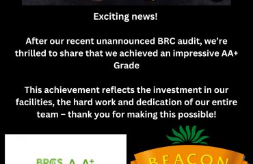 We Are Thrilled To Announce That Following Our Recent Unannounced Brc Audit 2